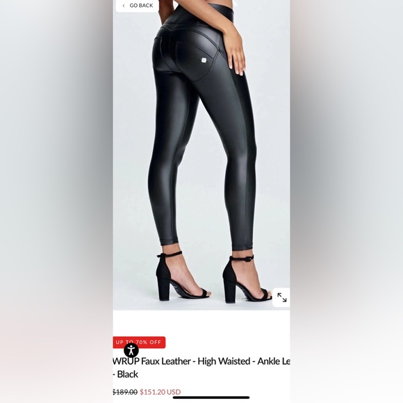 Pants - High-Waisted Black Faux Leather Leggings